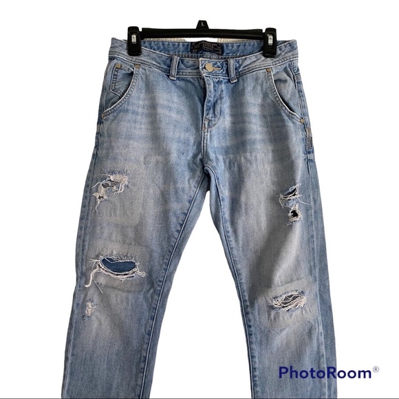 Zara Basic Heritage Distressed Vintage style  Denim jeans, size2 - Picture 3 of 6